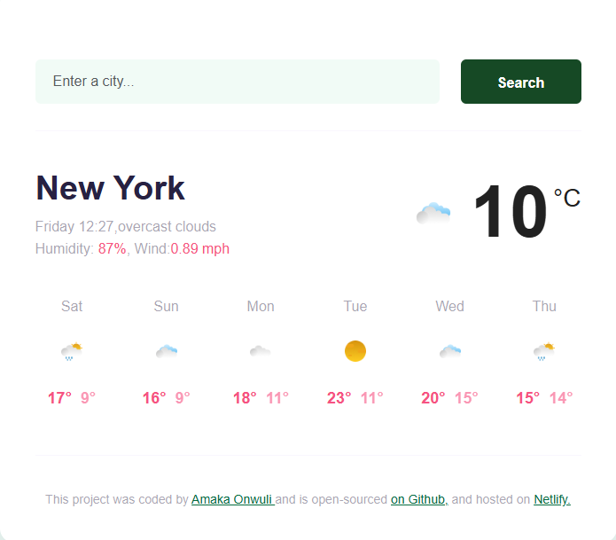 weather project preview